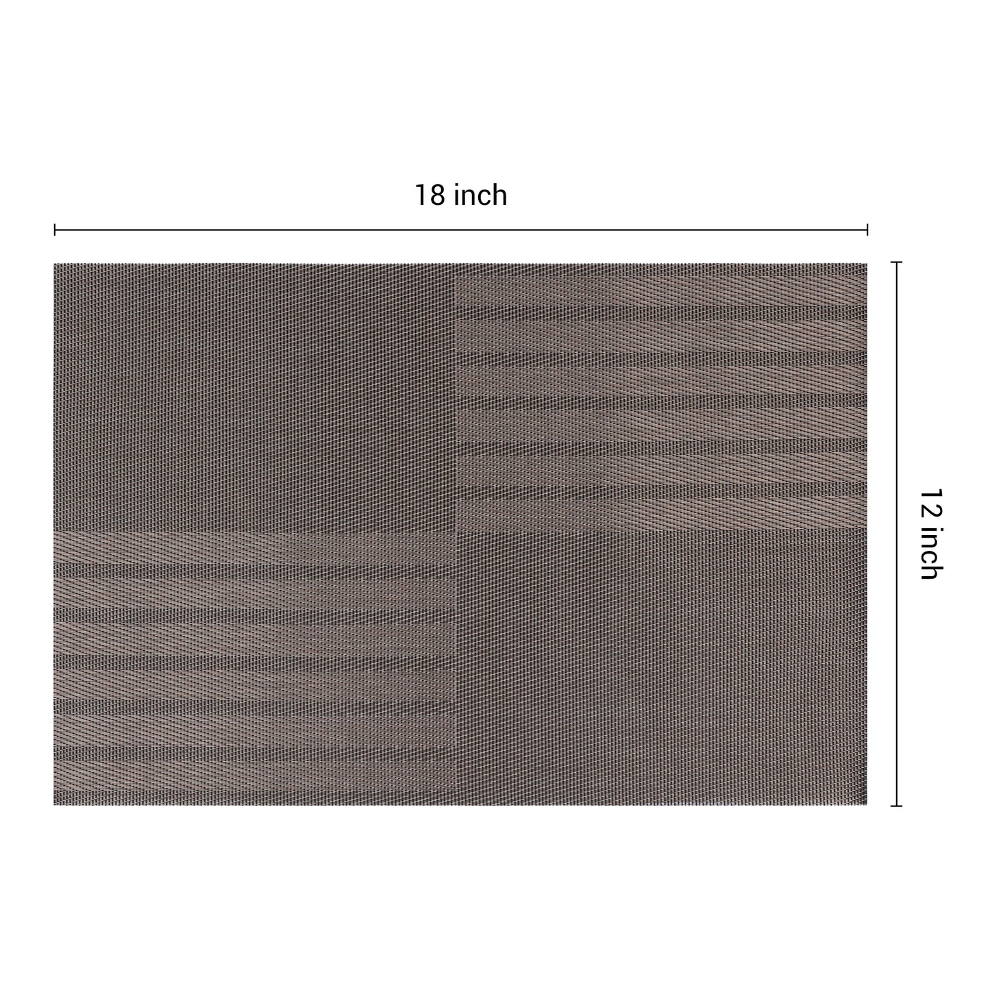 Set of 6 PVC Placemats for Kitchen Dining Table Decor Heat-resistant Wipeable 18*12in