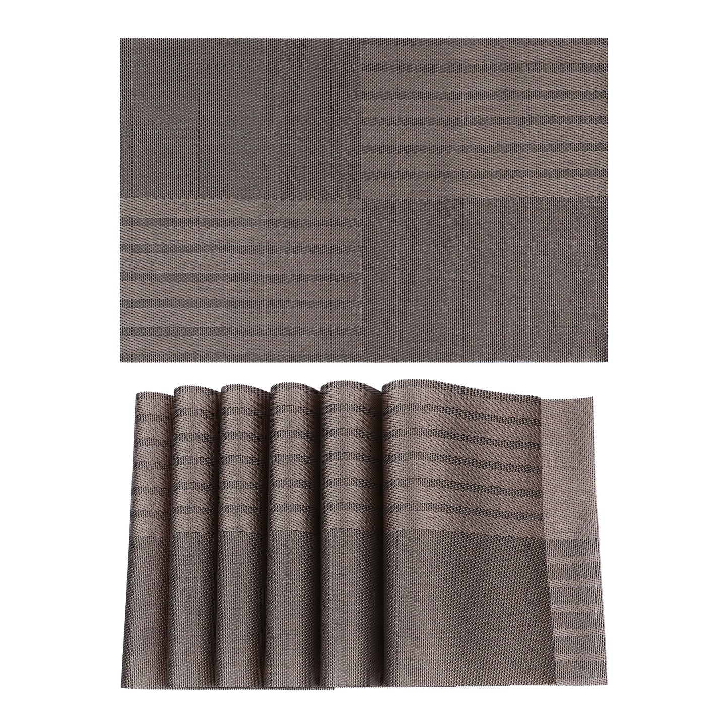 Set of 6 PVC Placemats for Kitchen Dining Table Decor Heat-resistant Wipeable 18*12in