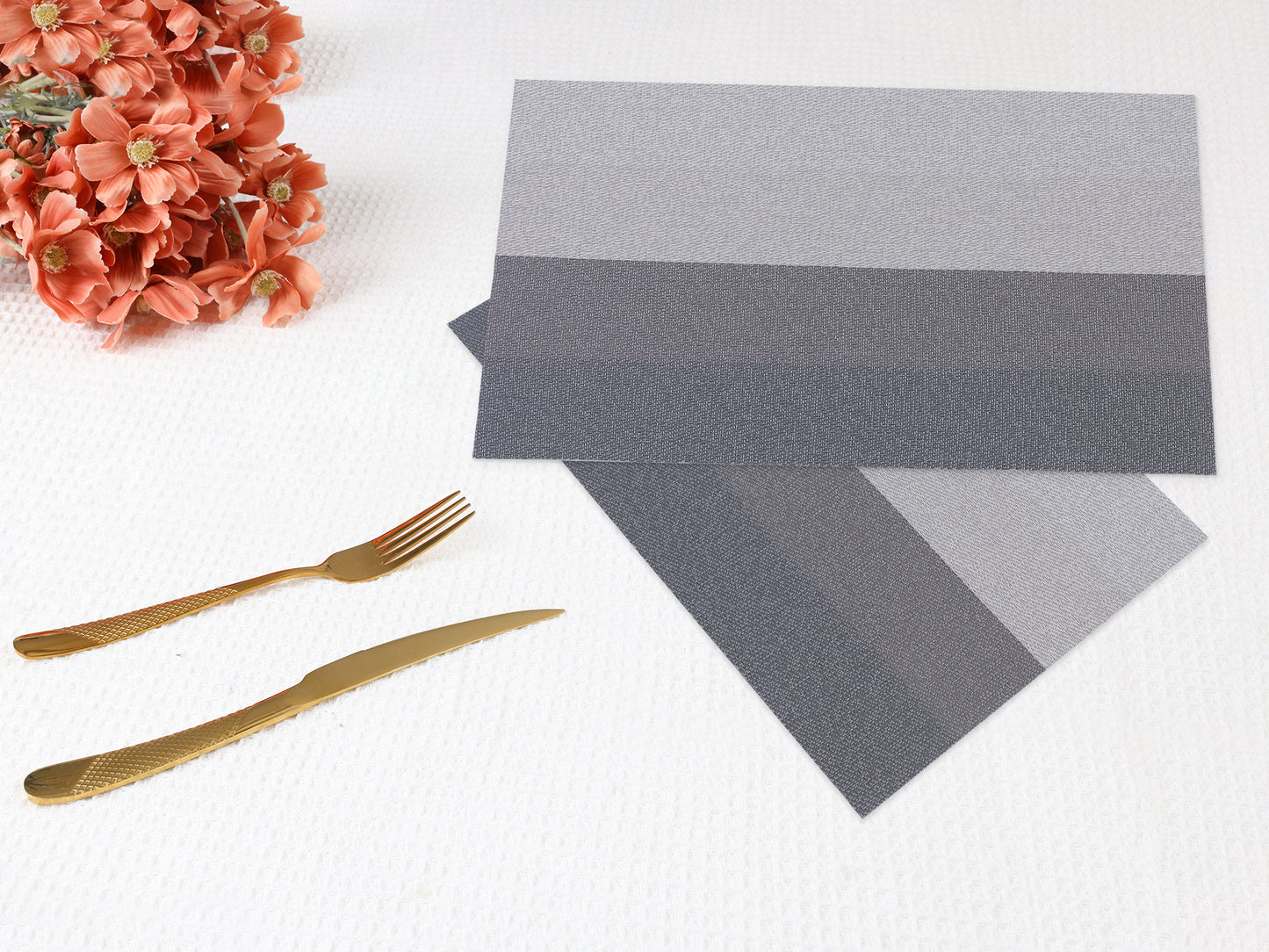 Placemats Set of 6 Rectangle for Kitchen Dining Table Decor Heat Resistant 18*12in