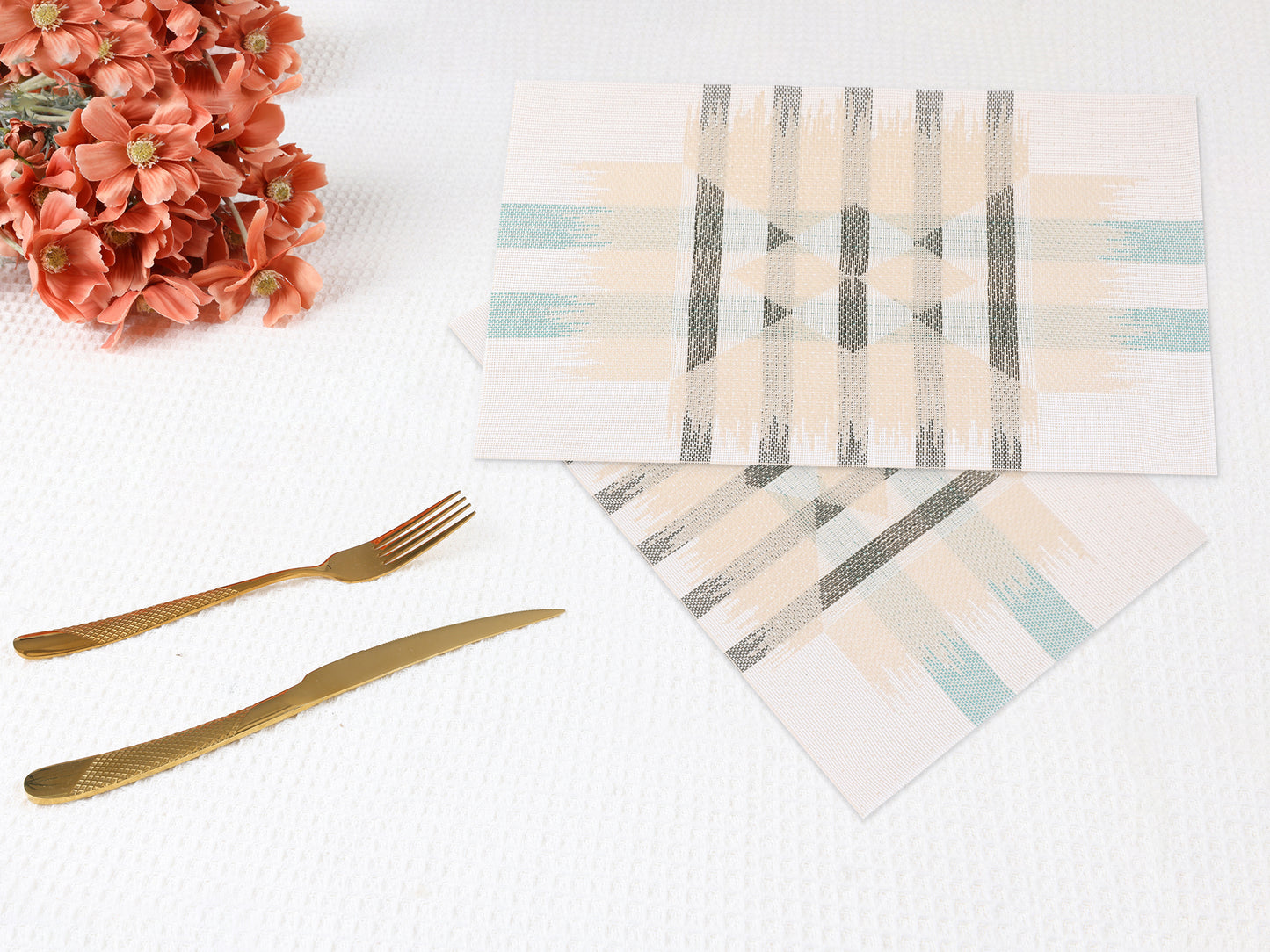 Placemats Set of 6 Print for Dining Table Decor Indoor Outdoor Washable 18*12in