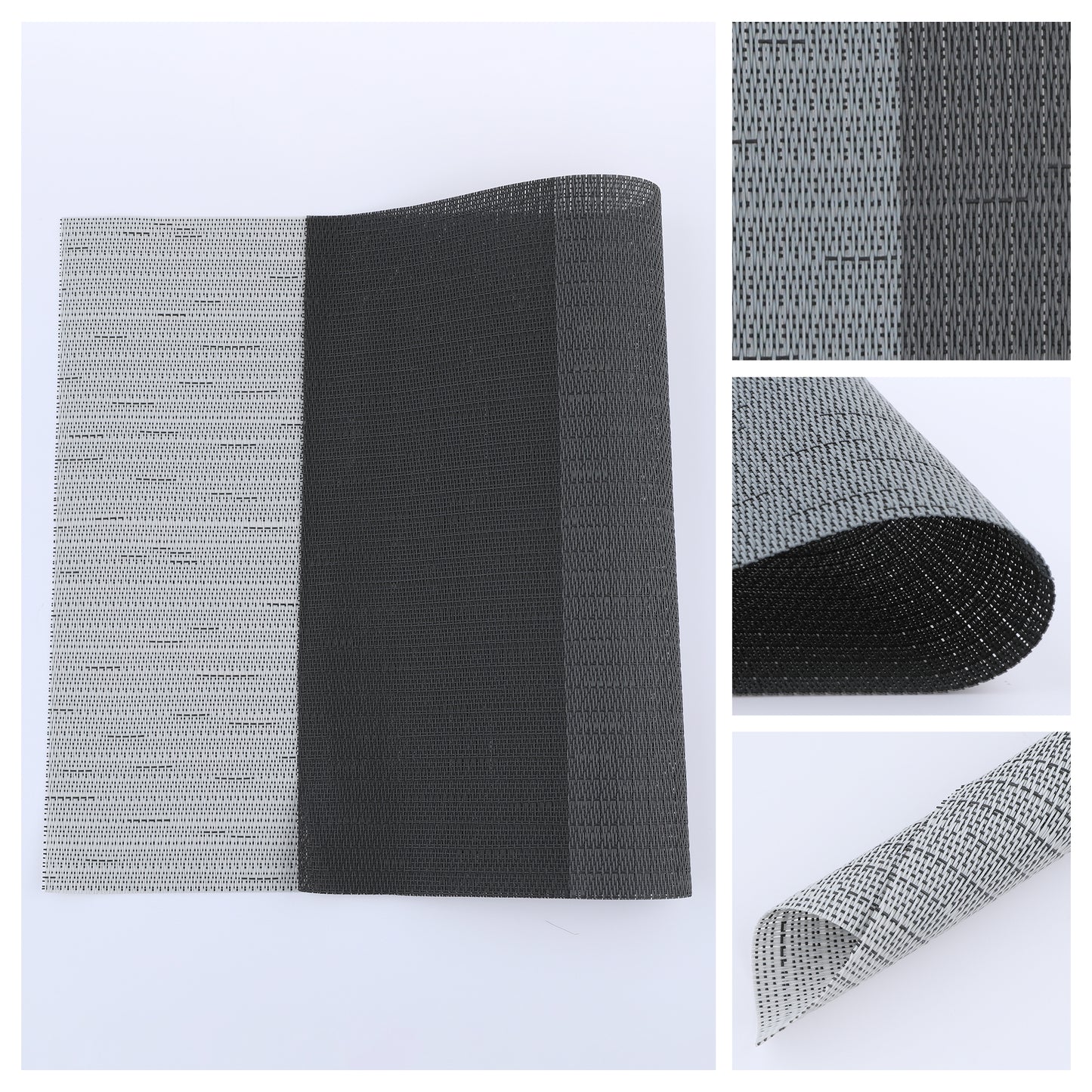 Placemats Set of 8 PVC for Dining Table Decor Indoor Outdoor Wipe Clean 18*12in