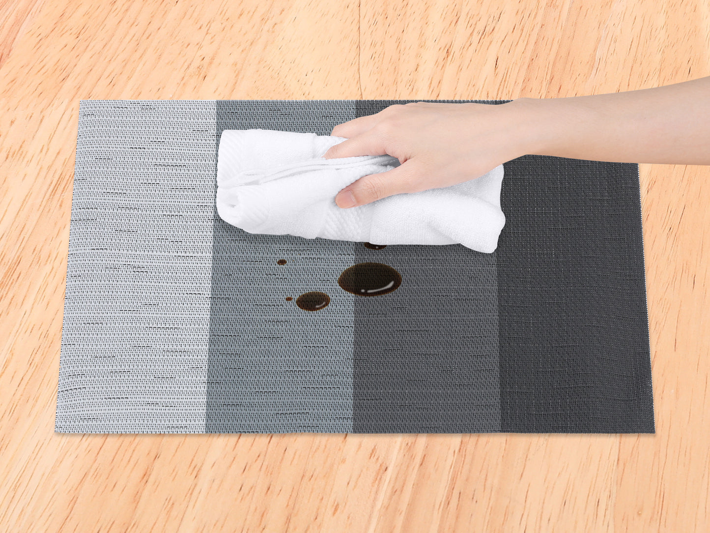 Placemats Set of 8 PVC for Dining Table Decor Indoor Outdoor Wipe Clean 18*12in
