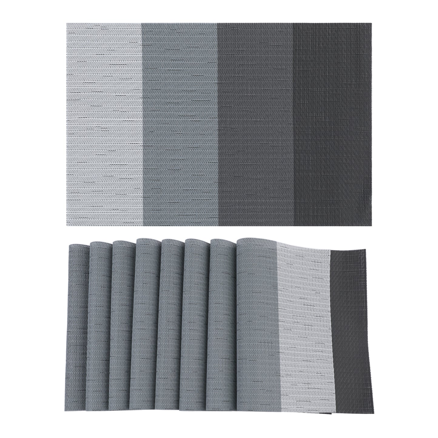 Placemats Set of 8 PVC for Dining Table Decor Indoor Outdoor Wipe Clean 18*12in