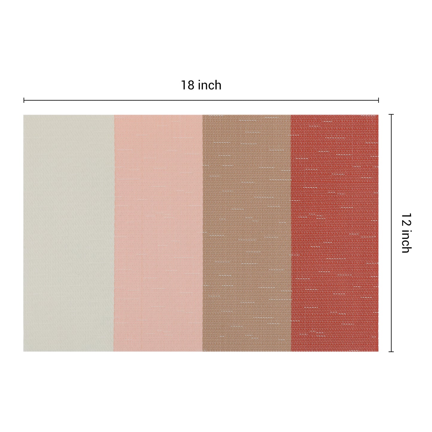 Juego de 8 manteles individuales de PVC para decoración de mesa de comedor, interior y exterior, fáciles de limpiar, 45,7 x 30,5 cm