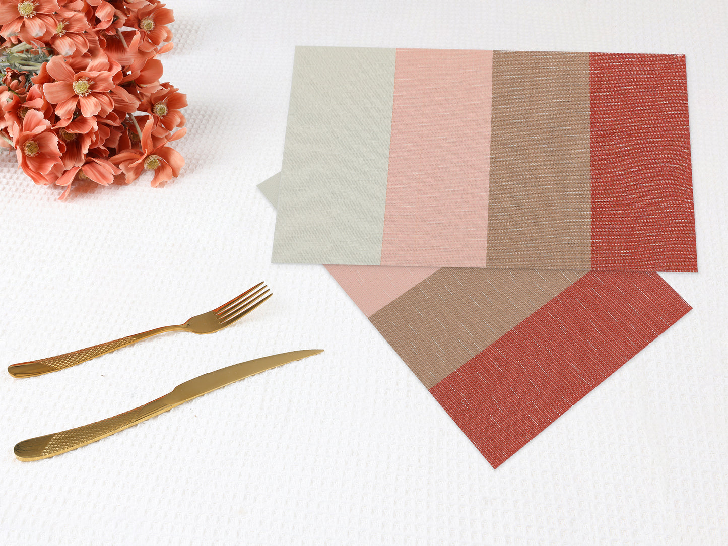 Placemats Set of 8 for Dining Table Decor Indoor Outdoor Wipe Clean 18*12in