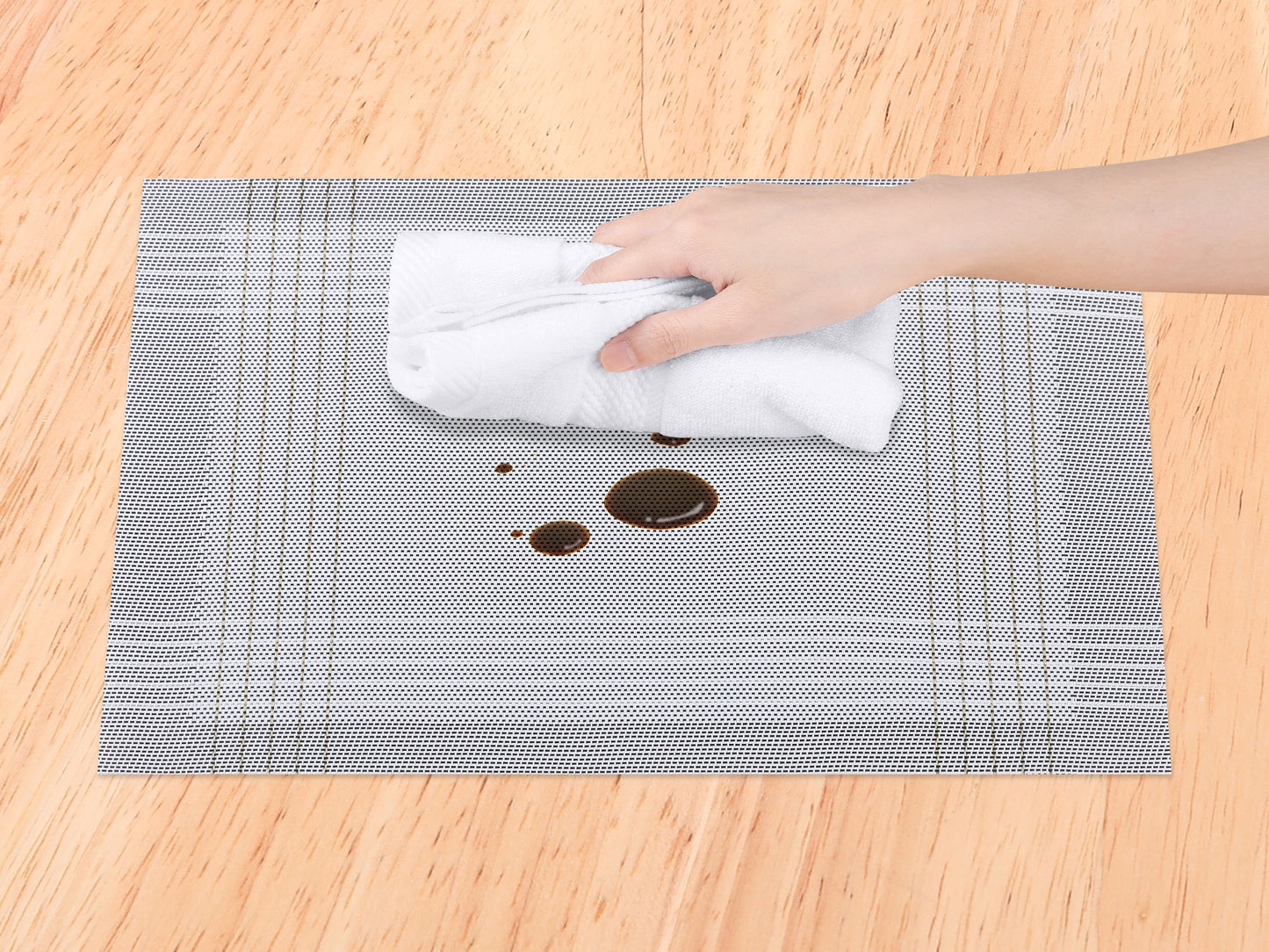 Placemats Set of 8 for Dining Table Decor Indoor Outdoor Wipe Clean 18*12in
