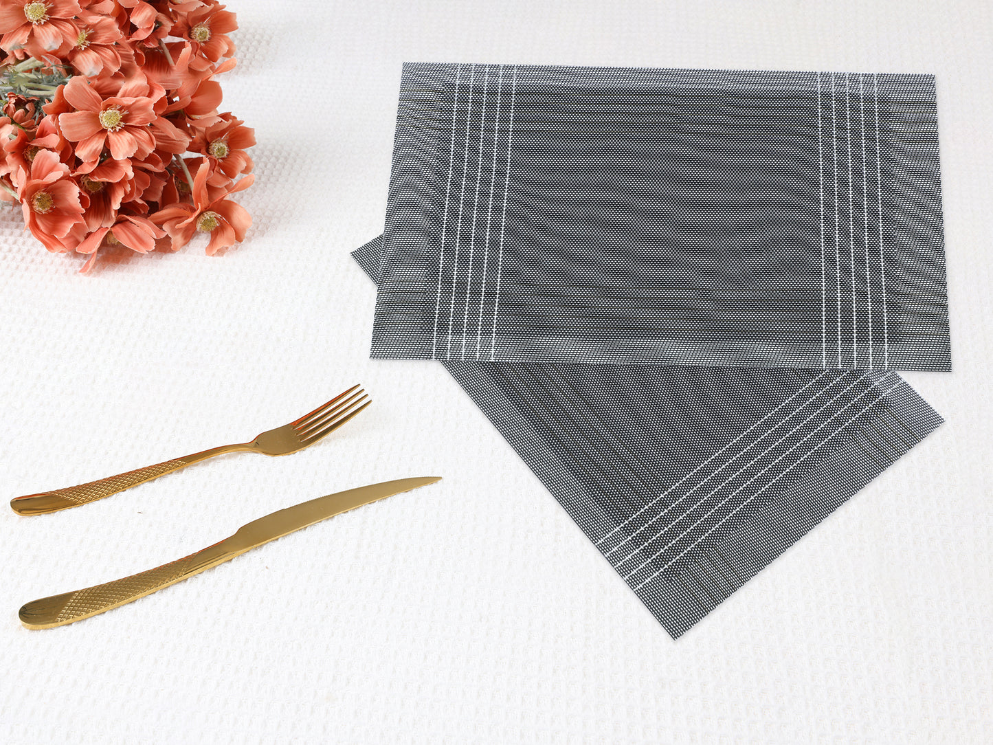 Placemats Set of 8 for Dining Table Decor Indoor Outdoor Wipe Clean 18*12in