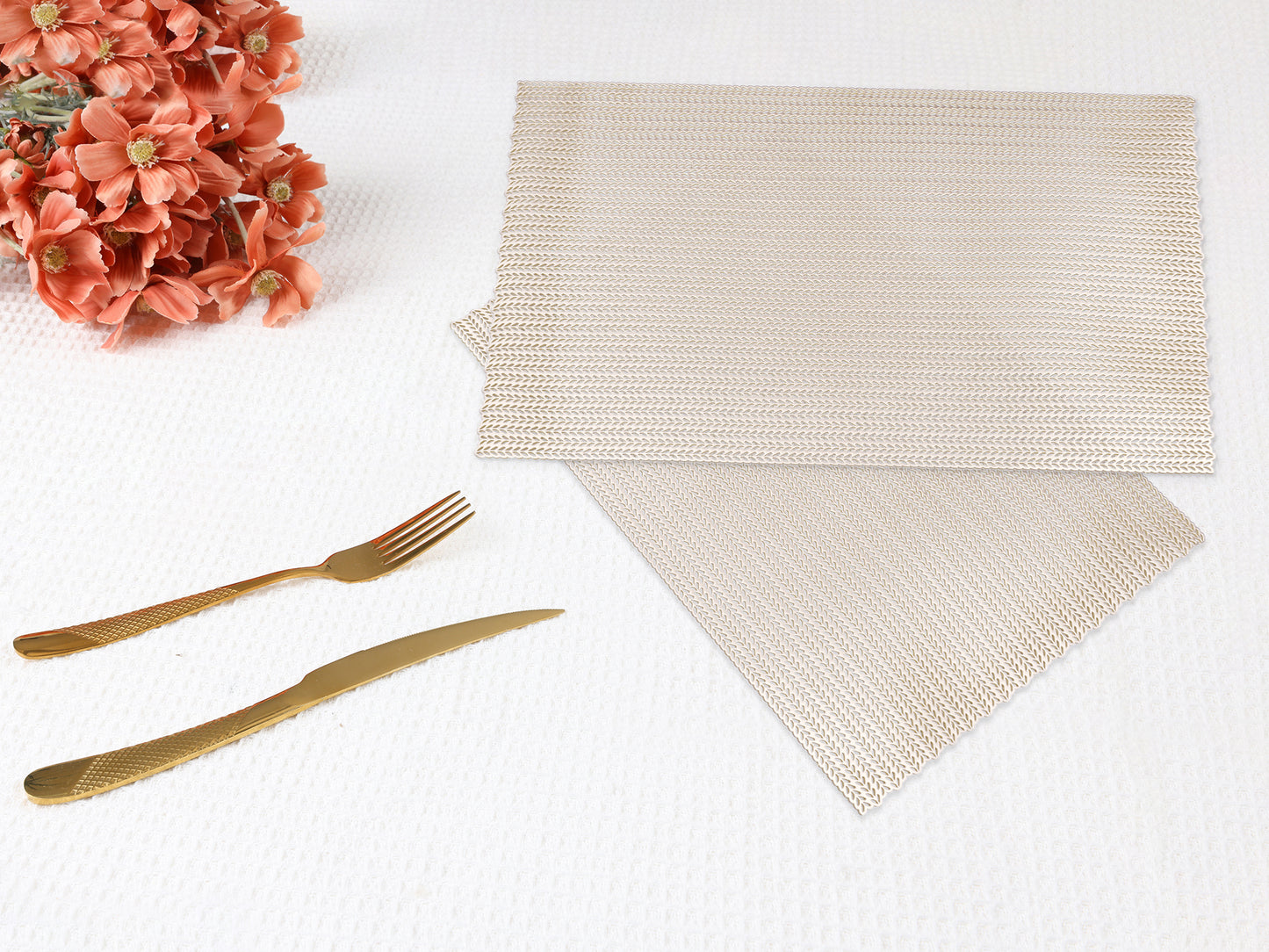 Farmhouse Placemats Set of 8 for Dining Table Decor Wipe Clean 18*12in