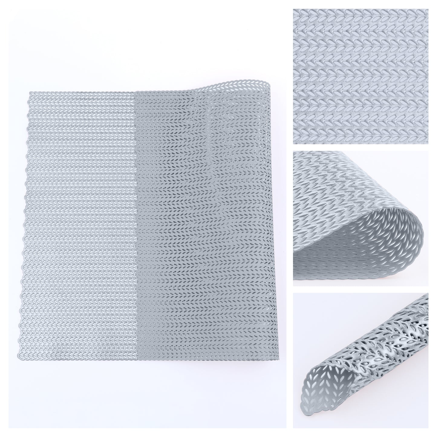 Farmhouse Placemats Set of 8 PVC for Dining Table Decor Wipe Clean 18*12in