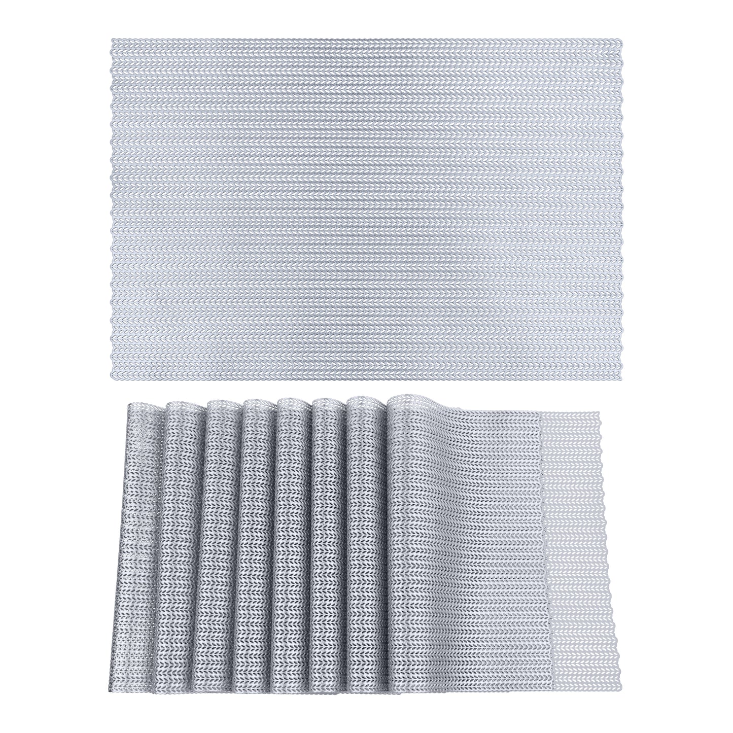 Farmhouse Placemats Set of 8 PVC for Dining Table Decor Wipe Clean 18*12in