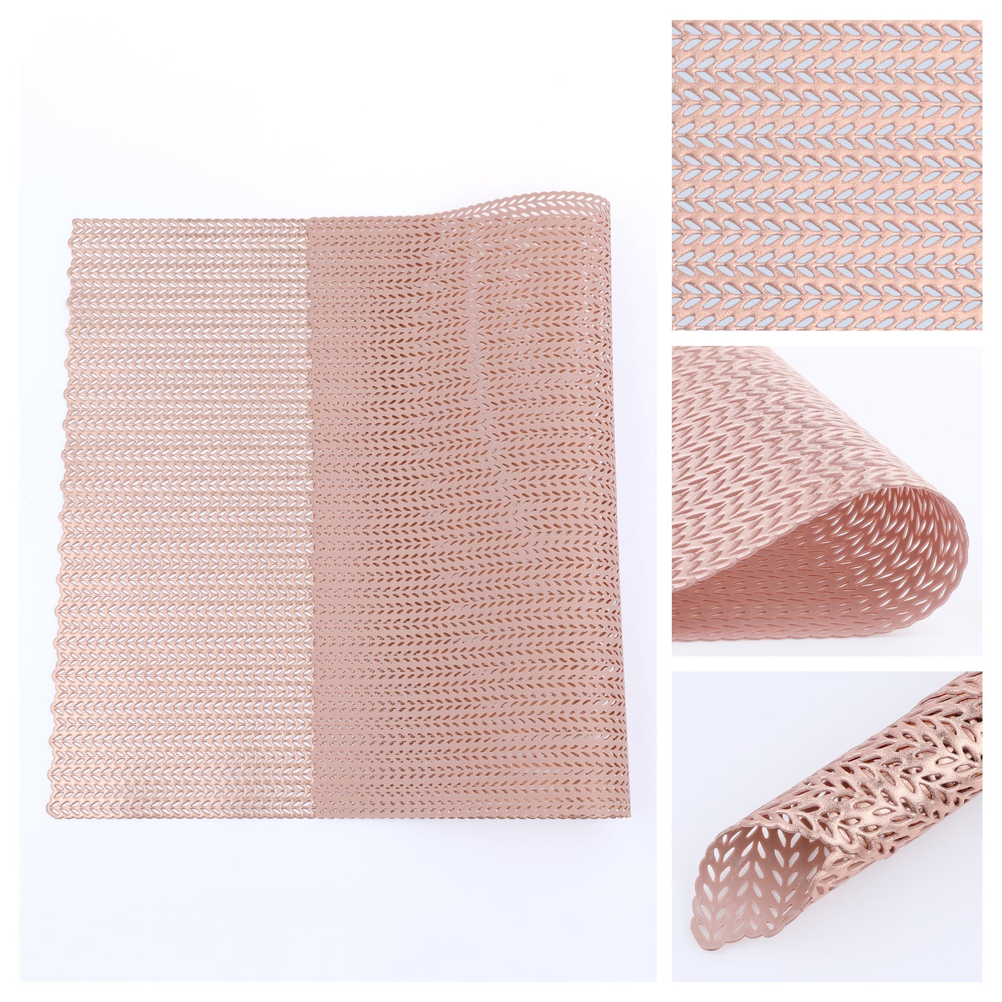 Farmhouse Placemats Set of 8 PVC for Dining Table Decor Wipe Clean 18*12in