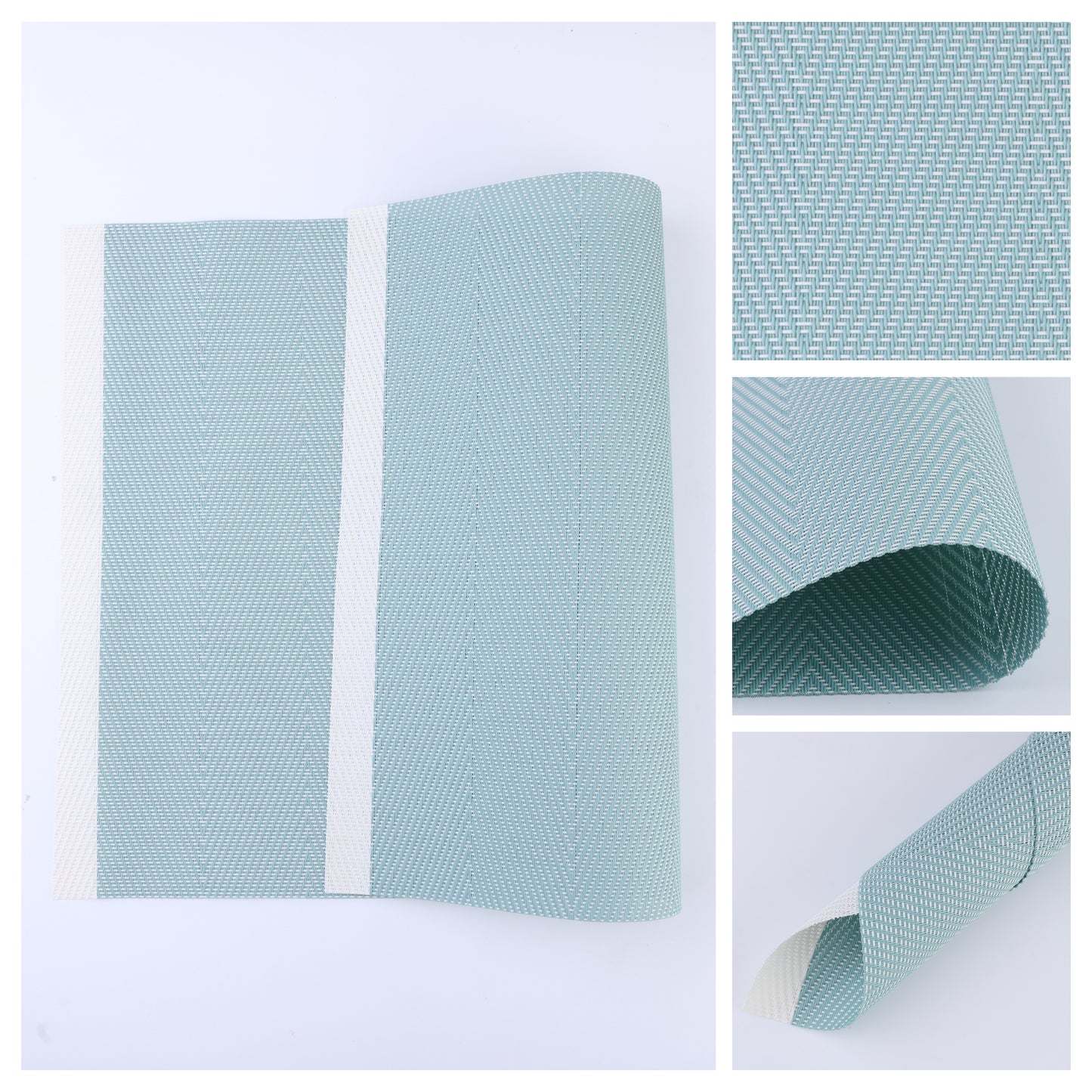 Placemats Set of 6 PVC for Kitchen Dining Table Decor Washable Heat Resistant 18*12in