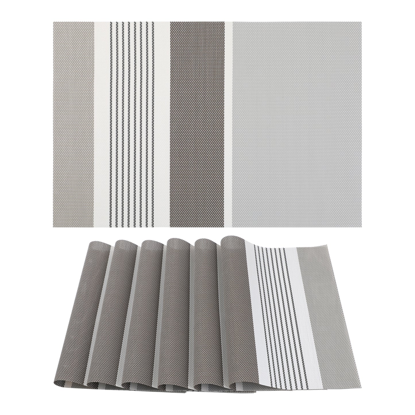 Farmhouse Placemats Set of 6 PVC for Dining Table Decor Wipe Clean 18*12in