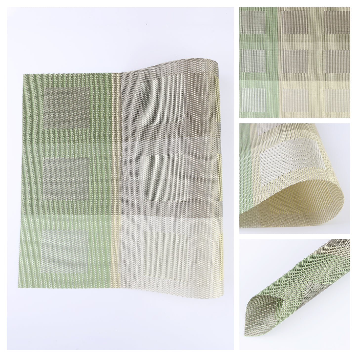 Placemats Set of 6 PVC for Dining Table Decor Indoor Outdoor Washable 18*12in