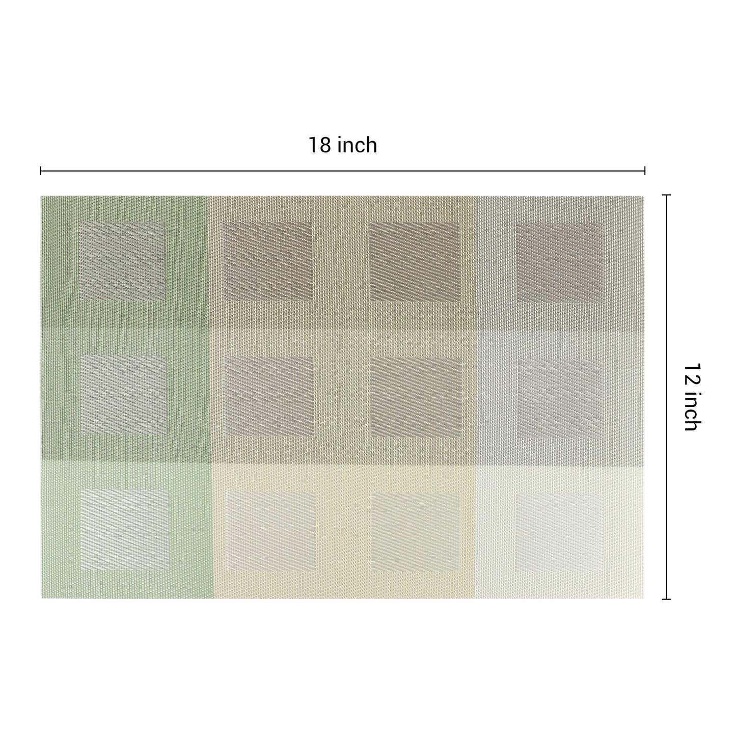 Placemats Set of 6 PVC for Dining Table Decor Indoor Outdoor Washable 18*12in