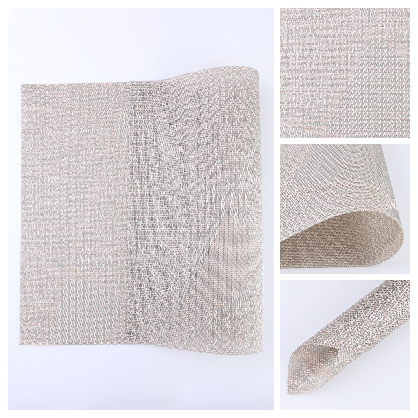 Juego de 6 manteles individuales de PVC para decoración de mesa de comedor de cocina, lavables y limpiables, 45,7 x 30,5 cm