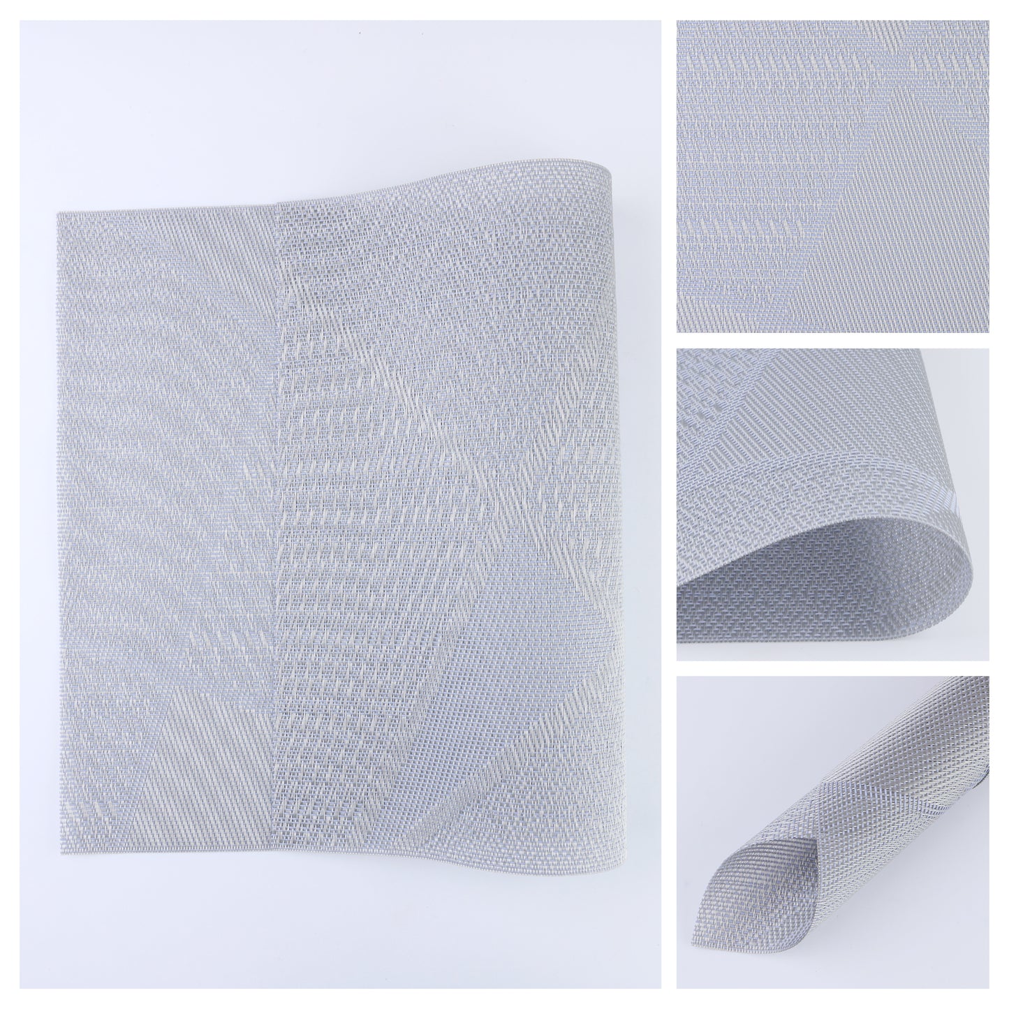 Juego de 6 manteles individuales de PVC para decoración de mesa de comedor de cocina, lavables y limpiables, 45,7 x 30,5 cm
