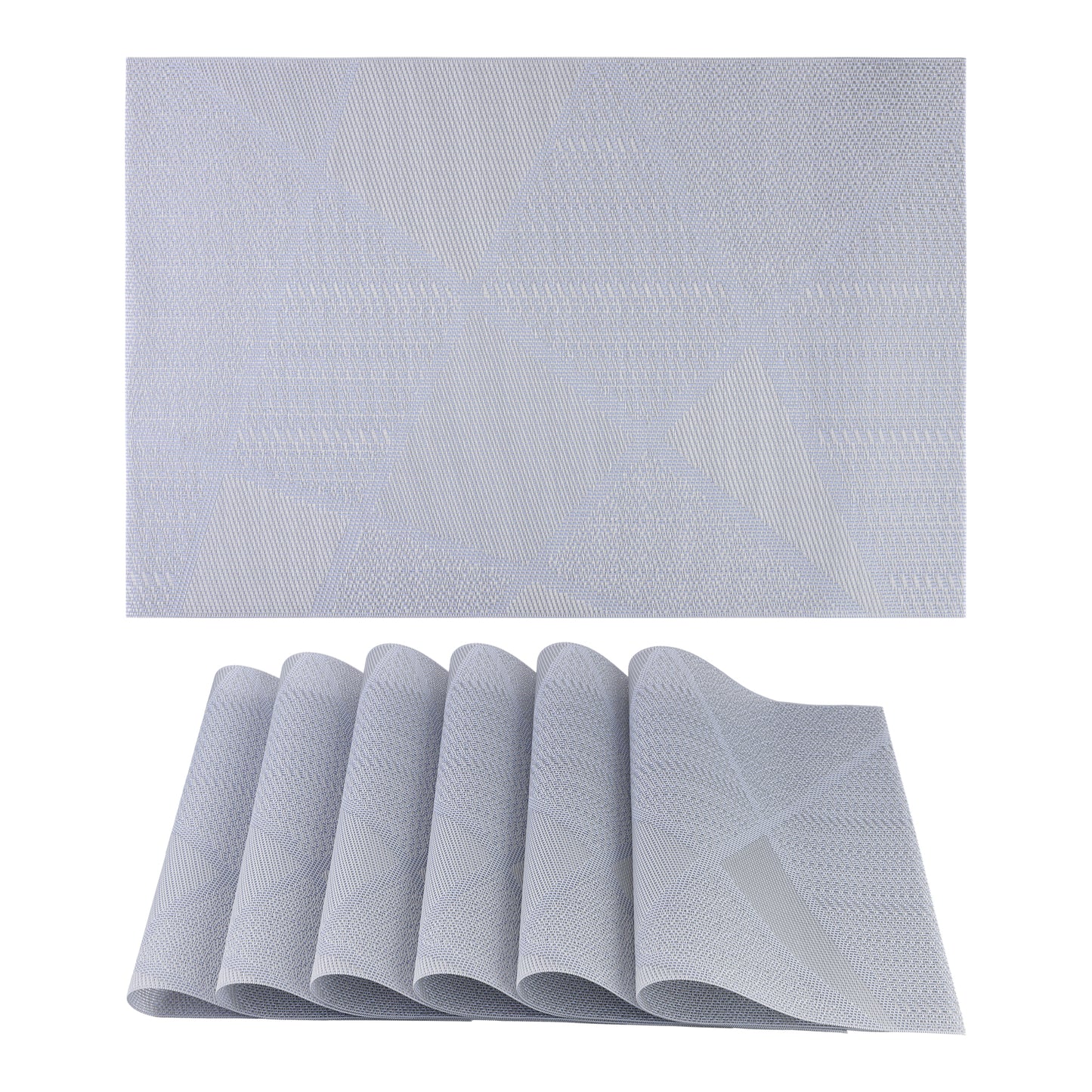 Juego de 6 manteles individuales de PVC para decoración de mesa de comedor de cocina, lavables y limpiables, 45,7 x 30,5 cm