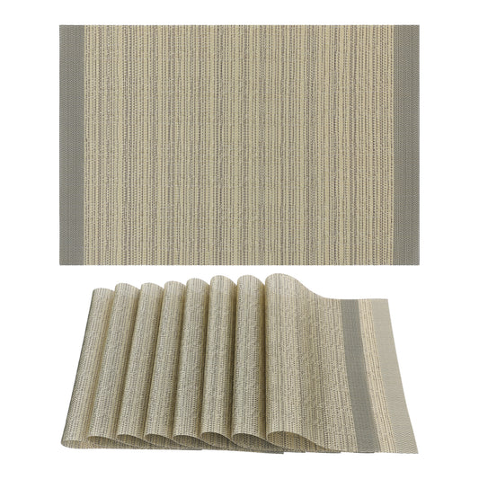 Juego de 8 manteles individuales para decoración de mesa de cocina y comedor, lavables y lavables, 45,7 x 30,5 cm