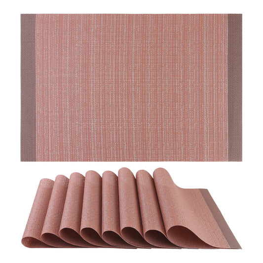 Juego de 8 manteles individuales para decoración de mesa de cocina y comedor, lavables y lavables, 45,7 x 30,5 cm