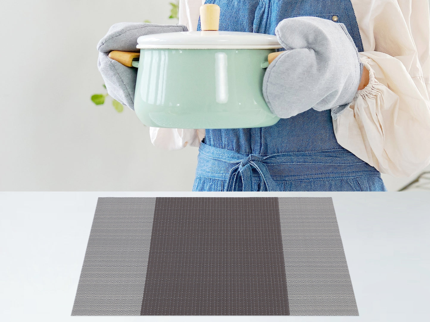 Placemats Set of 6 Easy Clean for Kitchen Dining Table Decor Heat Resistant 18*12in