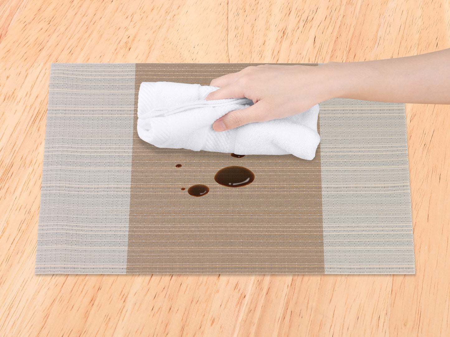 Placemats Set of 6 Easy Clean for Kitchen Dining Table Decor Heat Resistant 18*12in