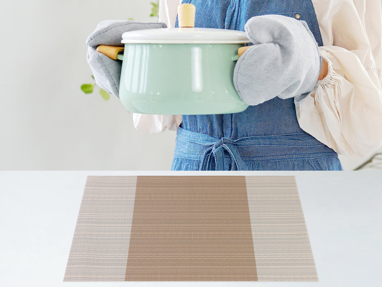 Placemats Set of 6 Easy Clean for Kitchen Dining Table Decor Heat Resistant 18*12in