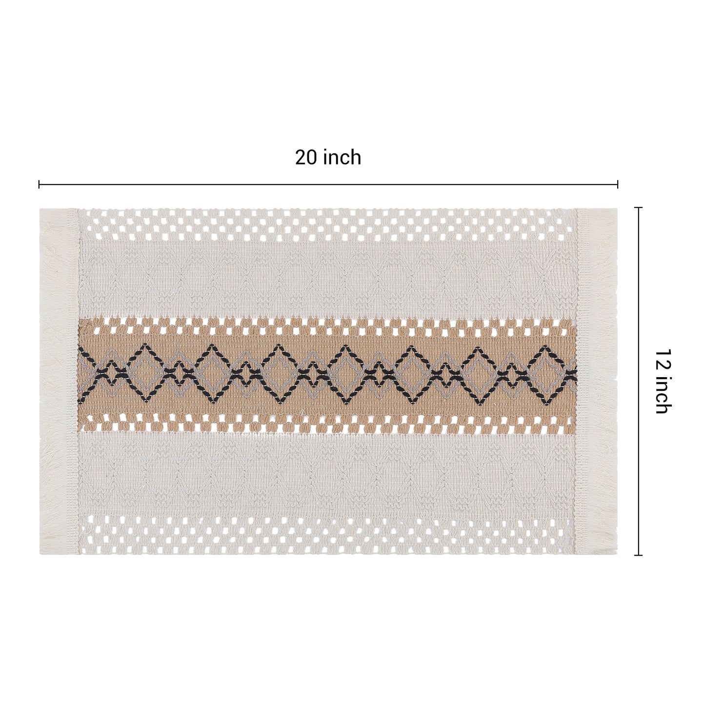 Farmhouse Placemats Set of 4 Linen for Dining Table Decor Indoor Outdoor Washable 20*12in