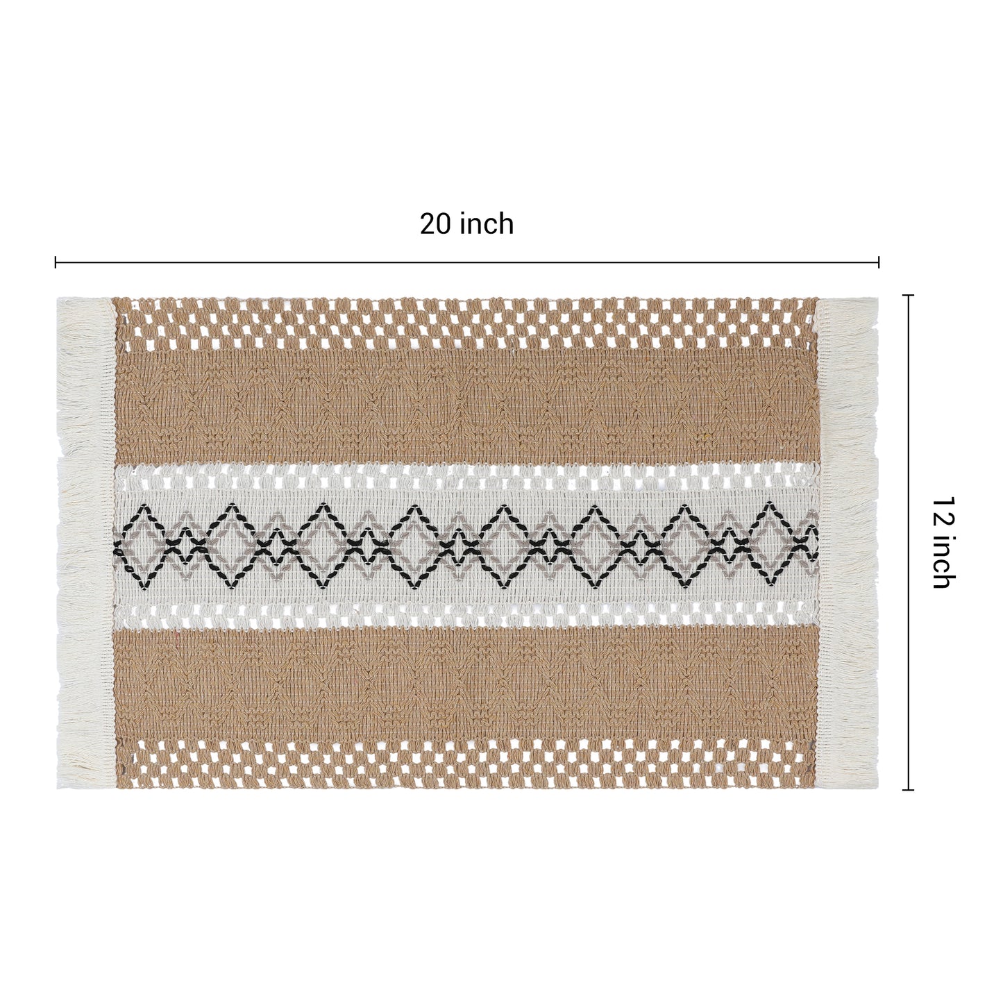 Farmhouse Placemats Set of 4 Linen for Dining Table Decor Indoor Outdoor Washable 20*12in