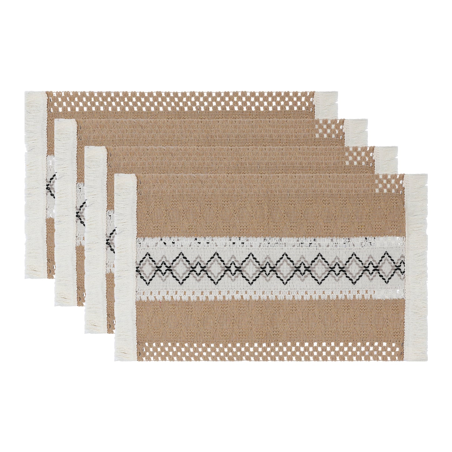 Farmhouse Placemats Set of 4 Linen for Dining Table Decor Indoor Outdoor Washable 20*12in