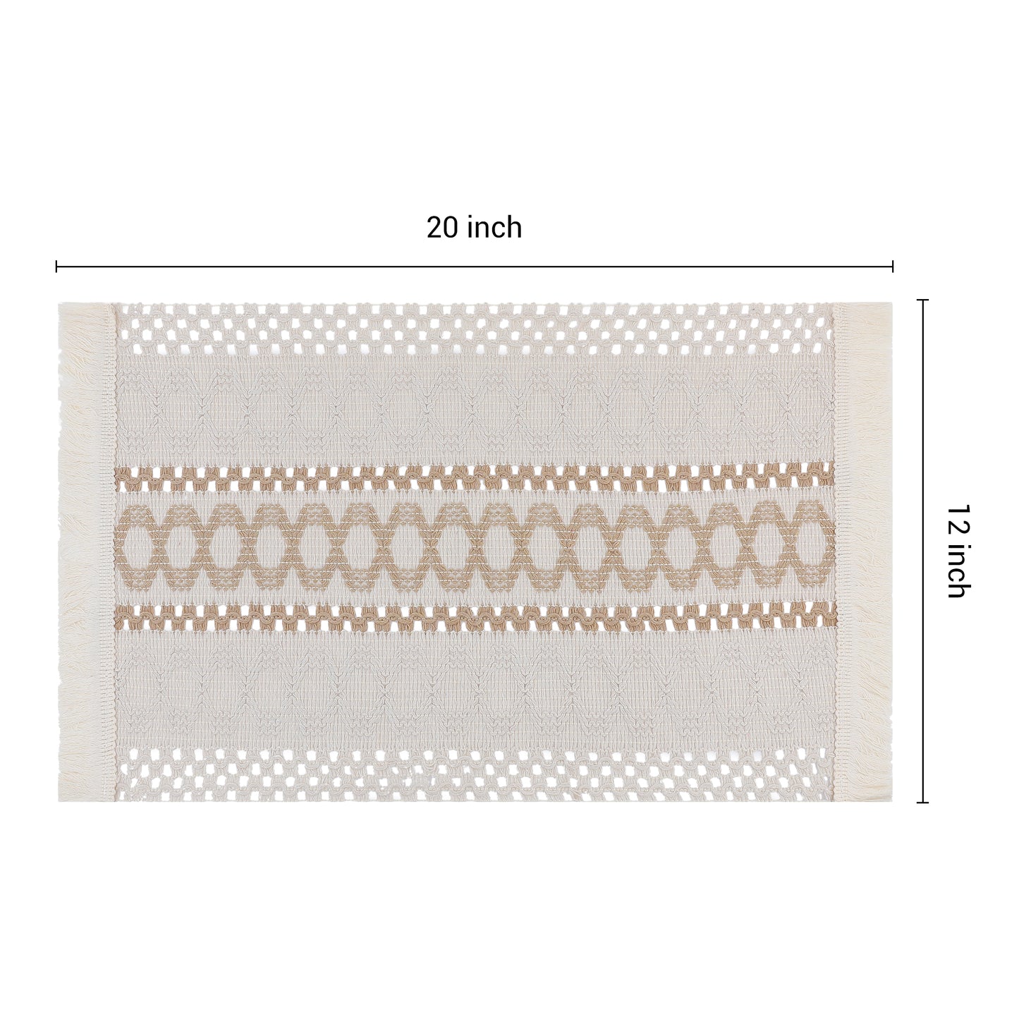 Farmhouse Placemats Set of 4 Linen for Dining Table Decor Indoor Outdoor Washable 20*12in