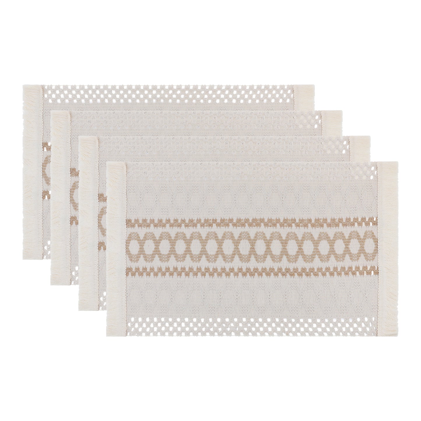 Farmhouse Placemats Set of 4 Linen for Dining Table Decor Indoor Outdoor Washable 20*12in