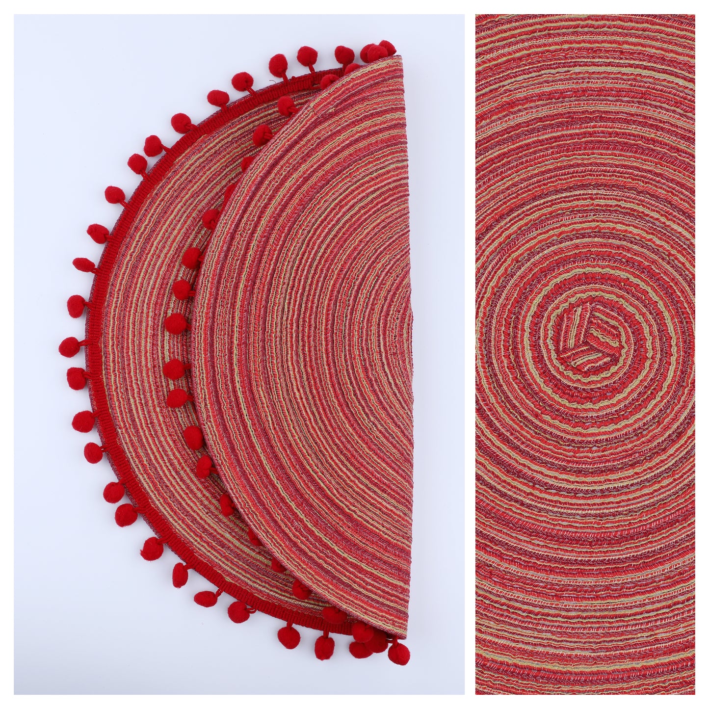 Placemats Set of 6 Polyester for Kitchen Dining Table Decor Heat Resistant 15*15in
