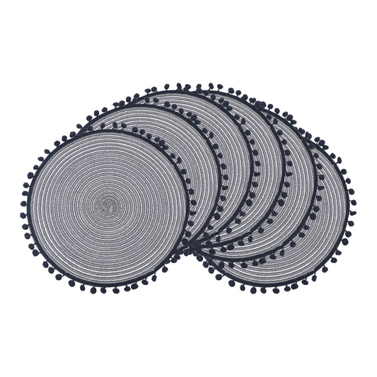 Placemats Set of 6 Polyester for Kitchen Dining Table Decor Heat Resistant 15*15in