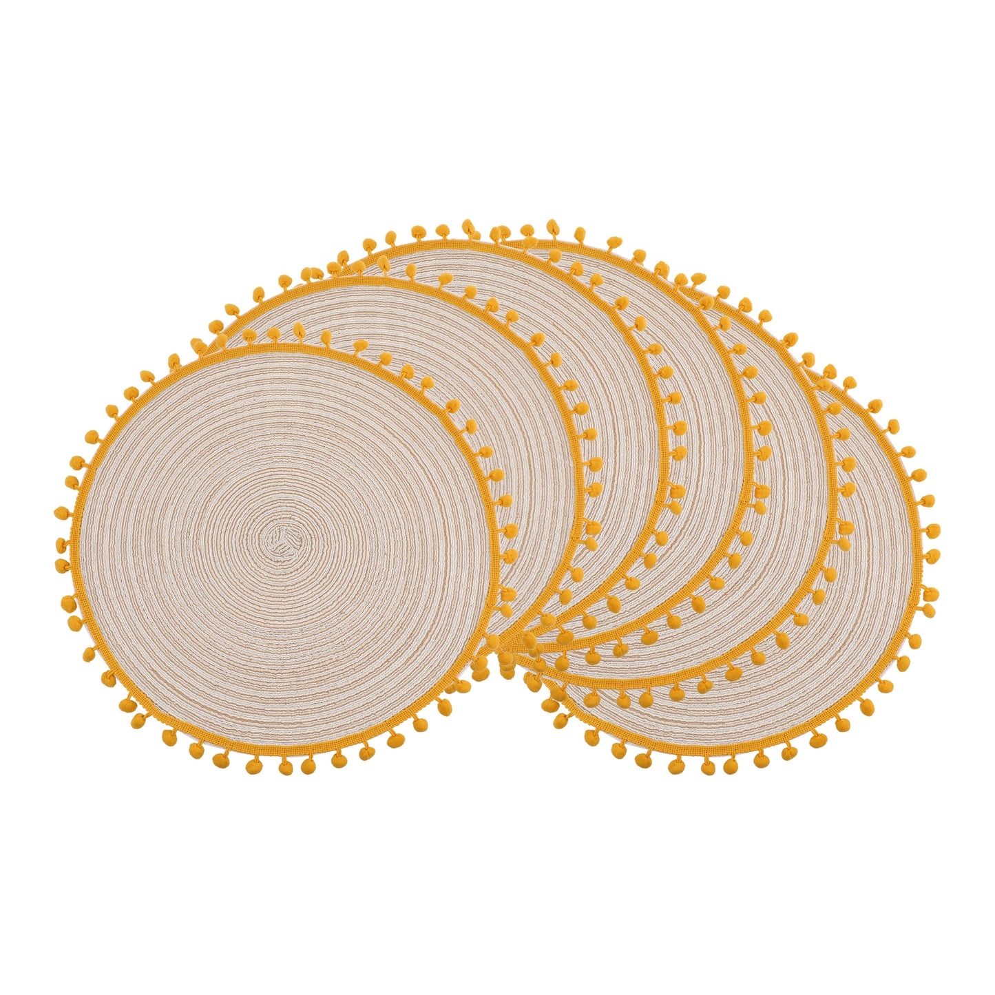 Juego de 6 manteles individuales de poliéster para decoración de mesa de comedor de cocina, resistentes al calor, 15 x 15 pulgadas