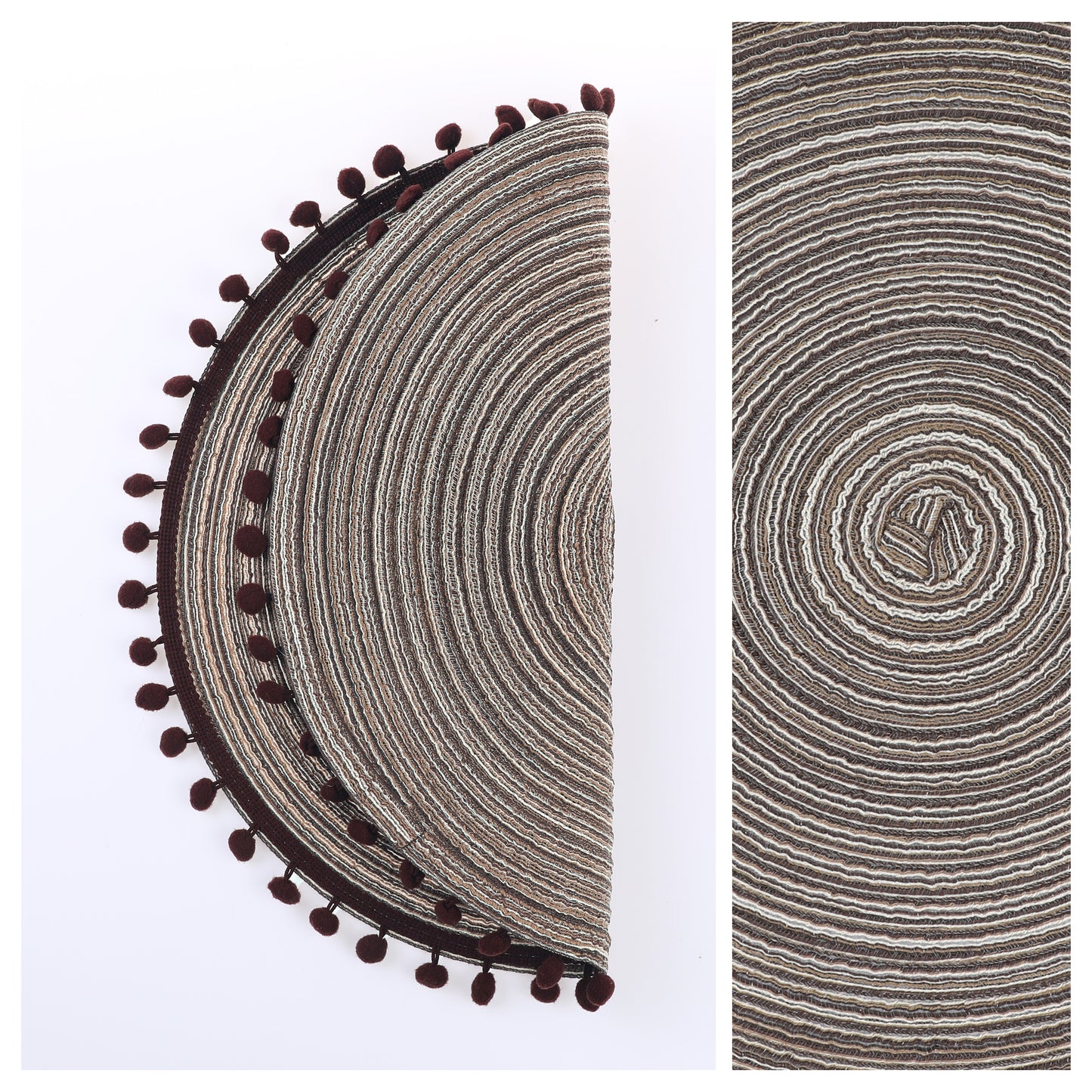 Placemats Set of 6 Polyester for Kitchen Dining Table Decor Heat Resistant 15*15in