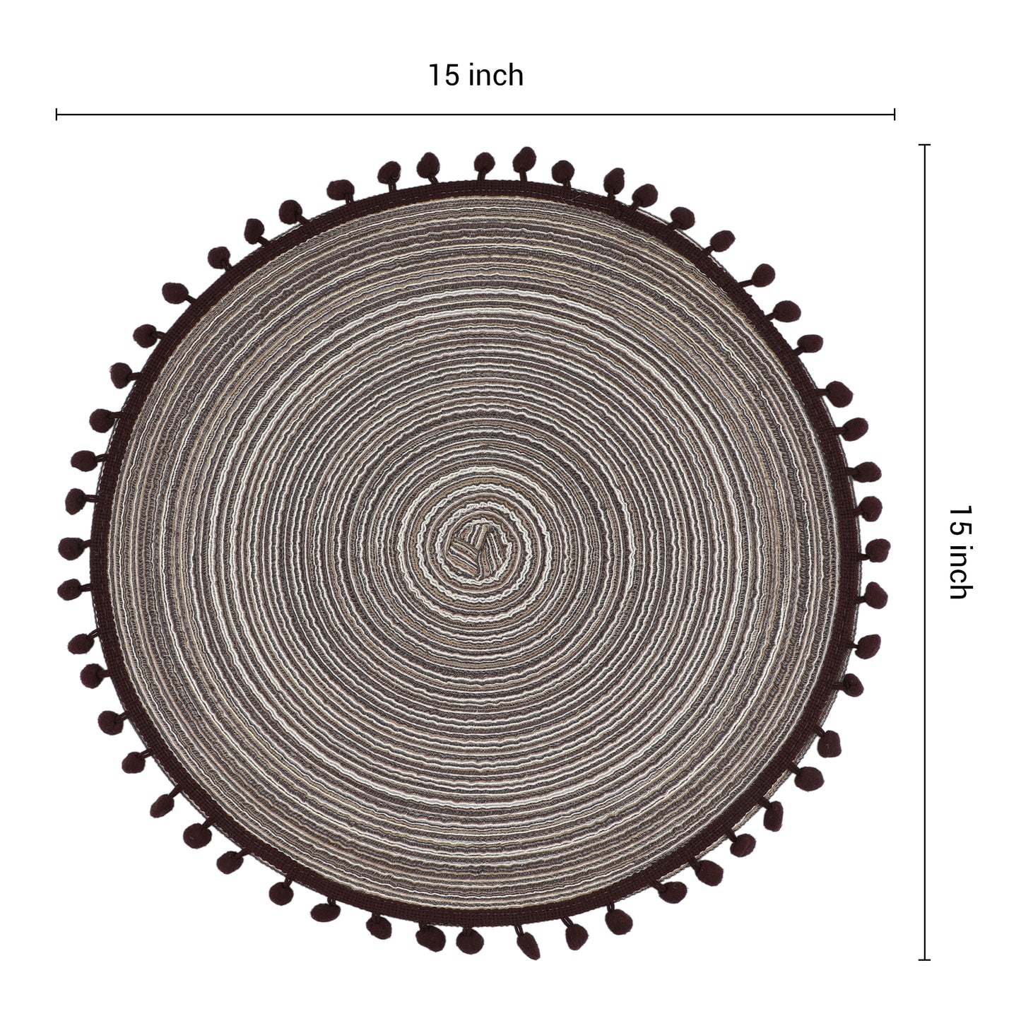 Placemats Set of 6 Polyester for Kitchen Dining Table Decor Heat Resistant 15*15in
