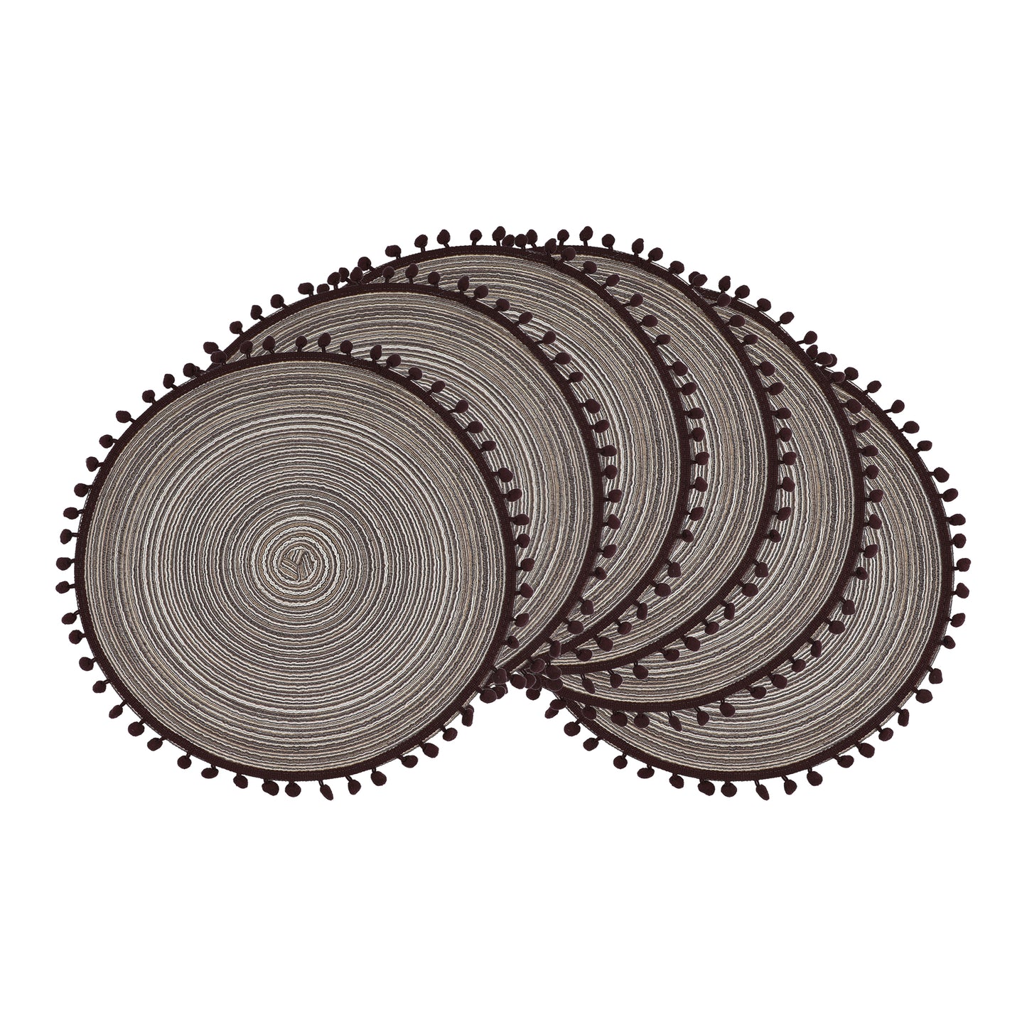 Placemats Set of 6 Polyester for Kitchen Dining Table Decor Heat Resistant 15*15in
