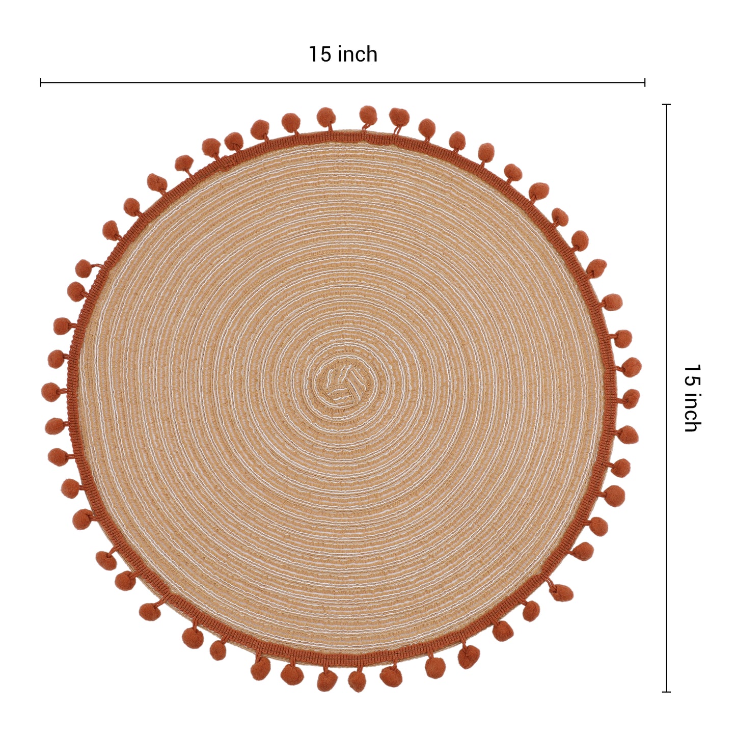 Placemats Set of 6 Polyester for Kitchen Dining Table Decor Heat Resistant 15*15in