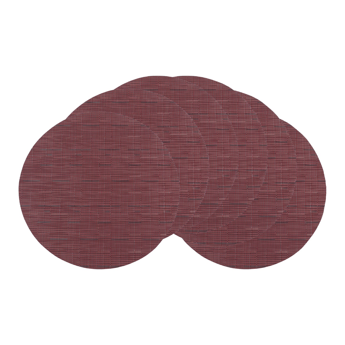 Round Placemats Set of 6 PVC for Kitchen Dining Table Decor Wipeable 14*14in
