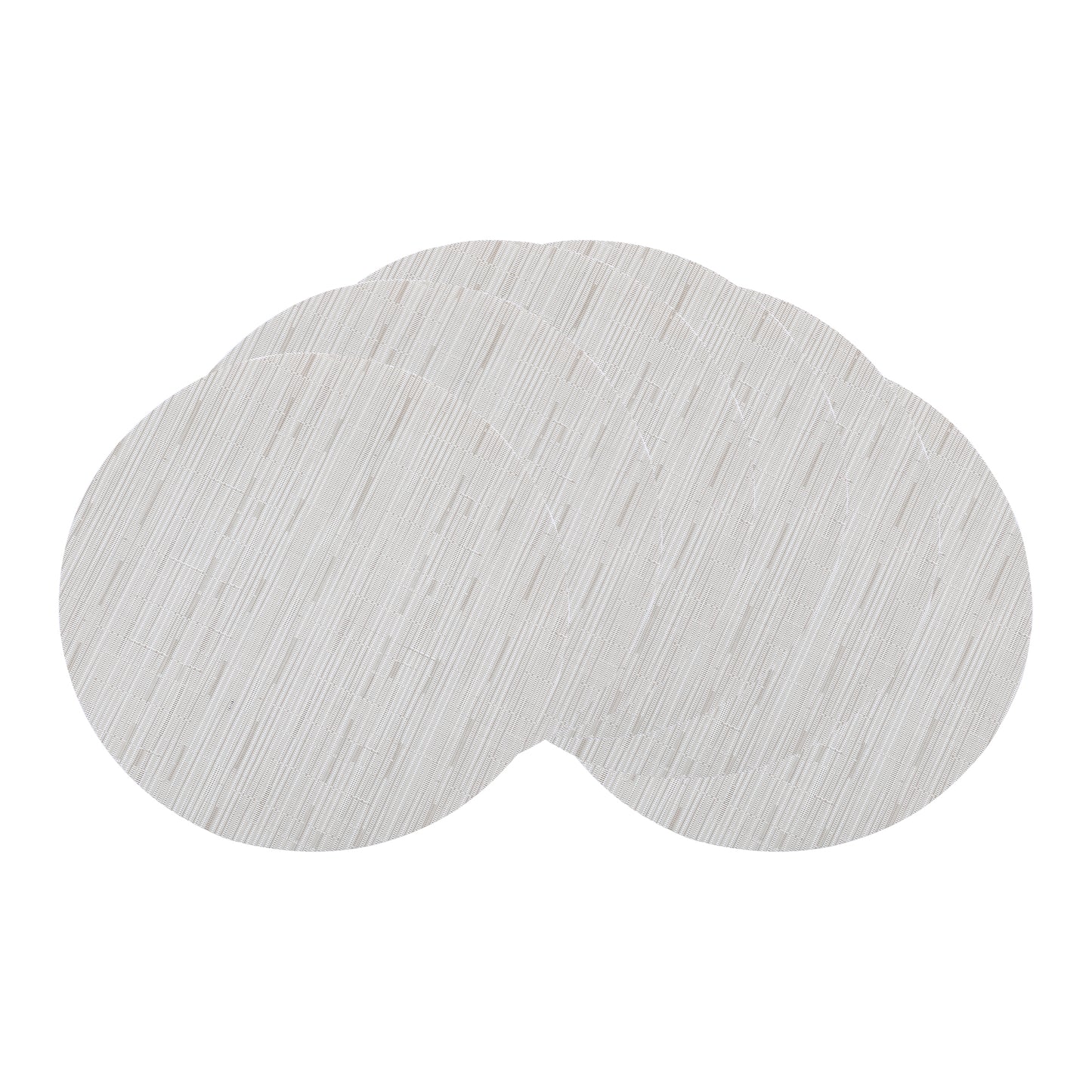 Juego de 6 manteles individuales redondos de PVC para decoración de mesa de cocina y comedor, lavables, 35,5 x 35,5 cm