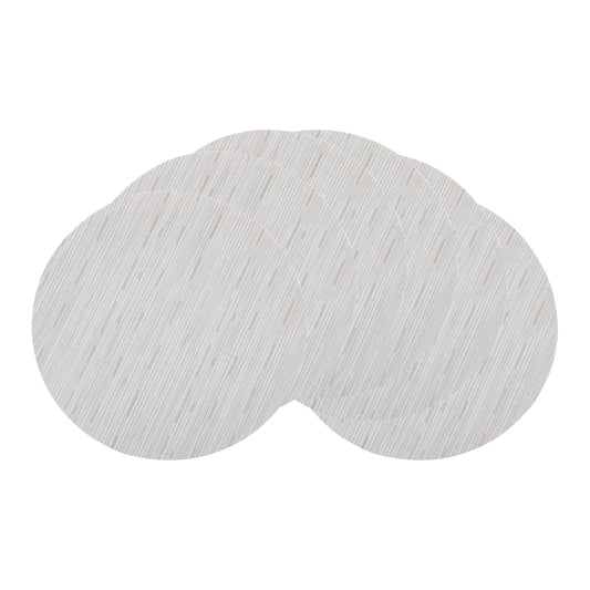 Juego de 6 manteles individuales redondos de PVC para decoración de mesa de cocina y comedor, lavables, 35,5 x 35,5 cm