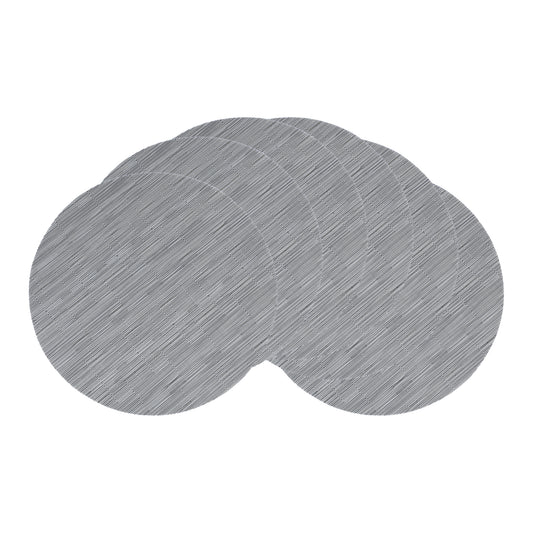 Round Placemats Set of 6 for Kitchen Dining Table Decor Wipeable 14*14in