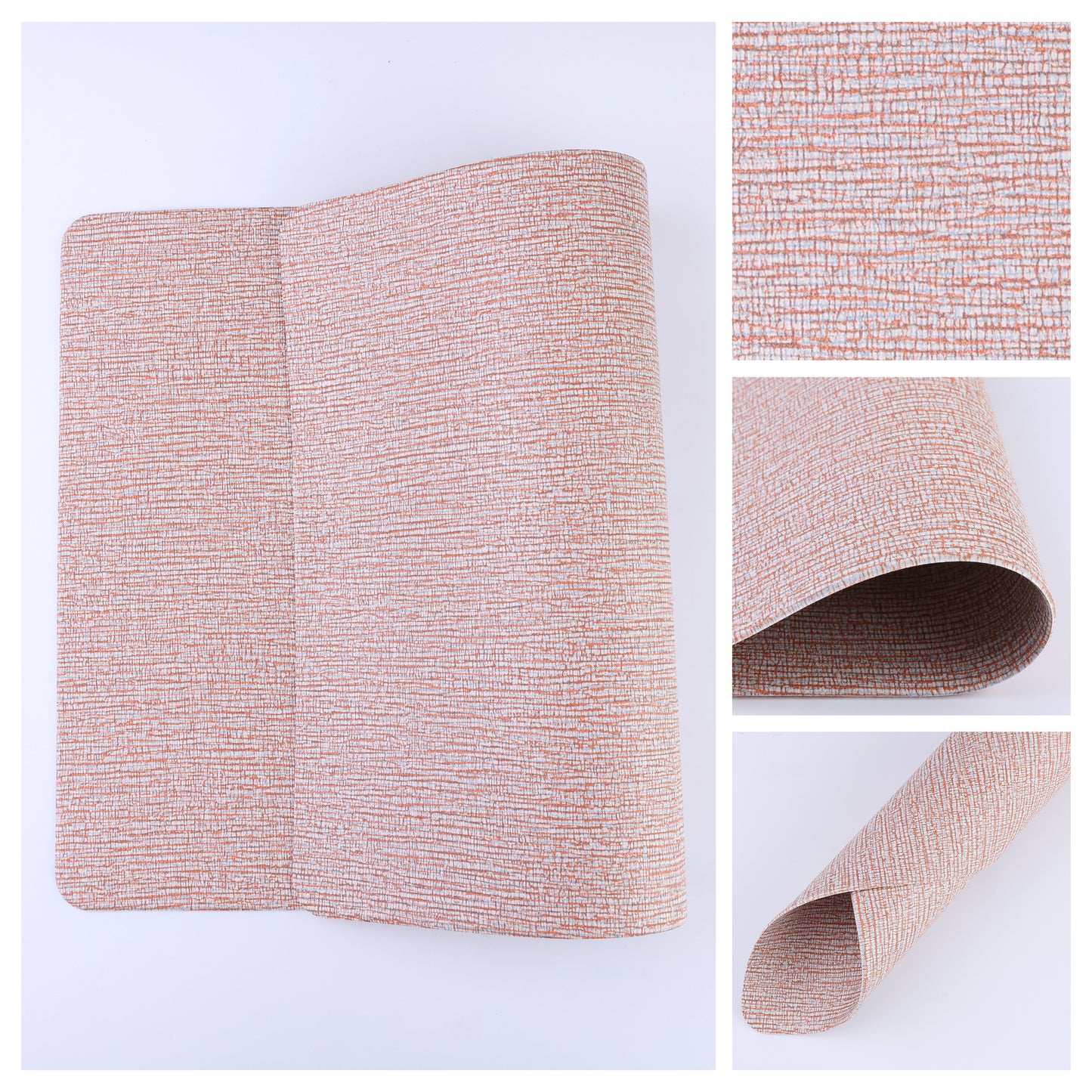 Solid Placemats Set of 6 PVC for Kitchen Dining Table Decor Washable 18*12in