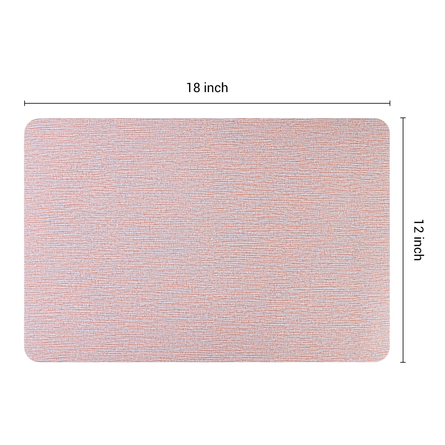 Solid Placemats Set of 6 PVC for Kitchen Dining Table Decor Washable 18*12in