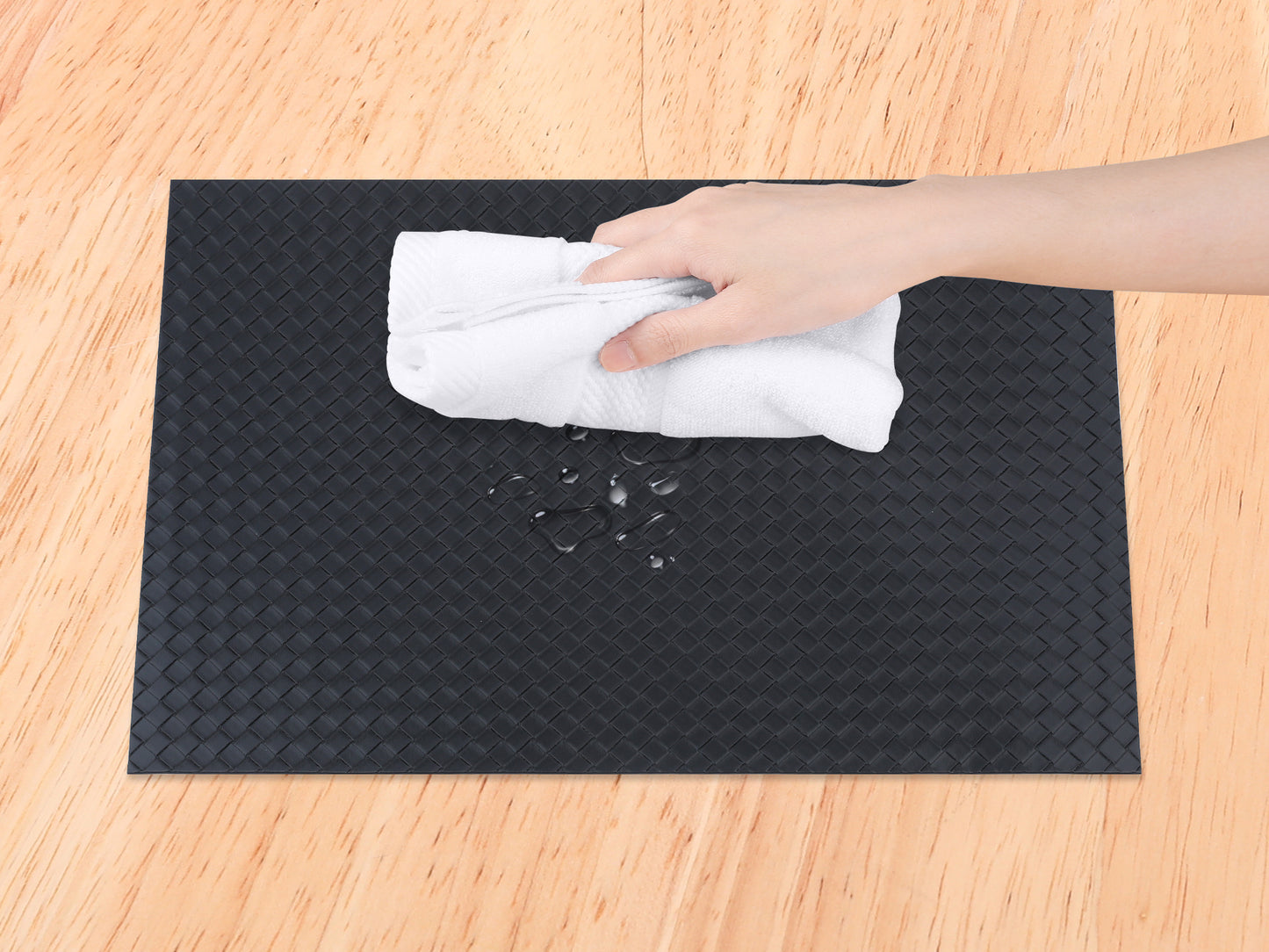 Placemats Set of 6 Leather for Kitchen Dining Table Decor Heat Resistant 17*12in