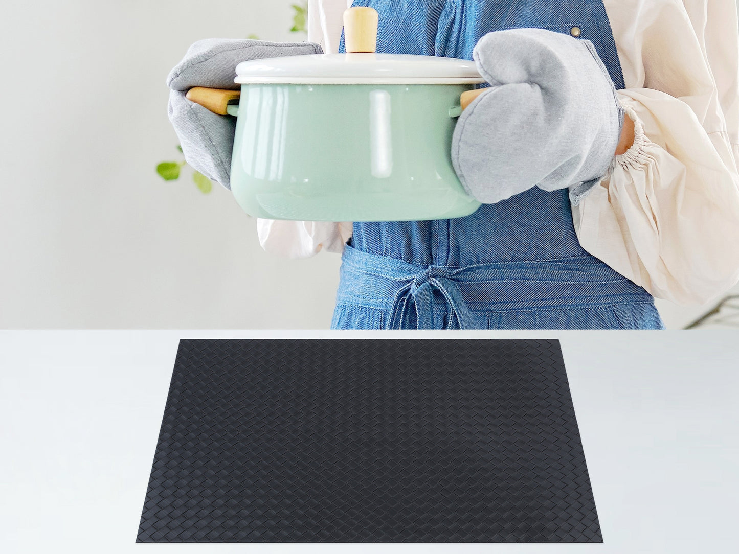 Placemats Set of 6 Leather for Kitchen Dining Table Decor Heat Resistant 17*12in