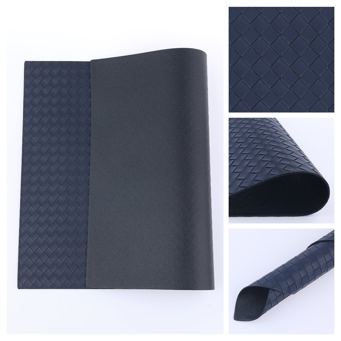 Juego de 6 manteles individuales de cuero para decoración de mesa de cocina y comedor, resistentes al calor, 43 x 30 cm