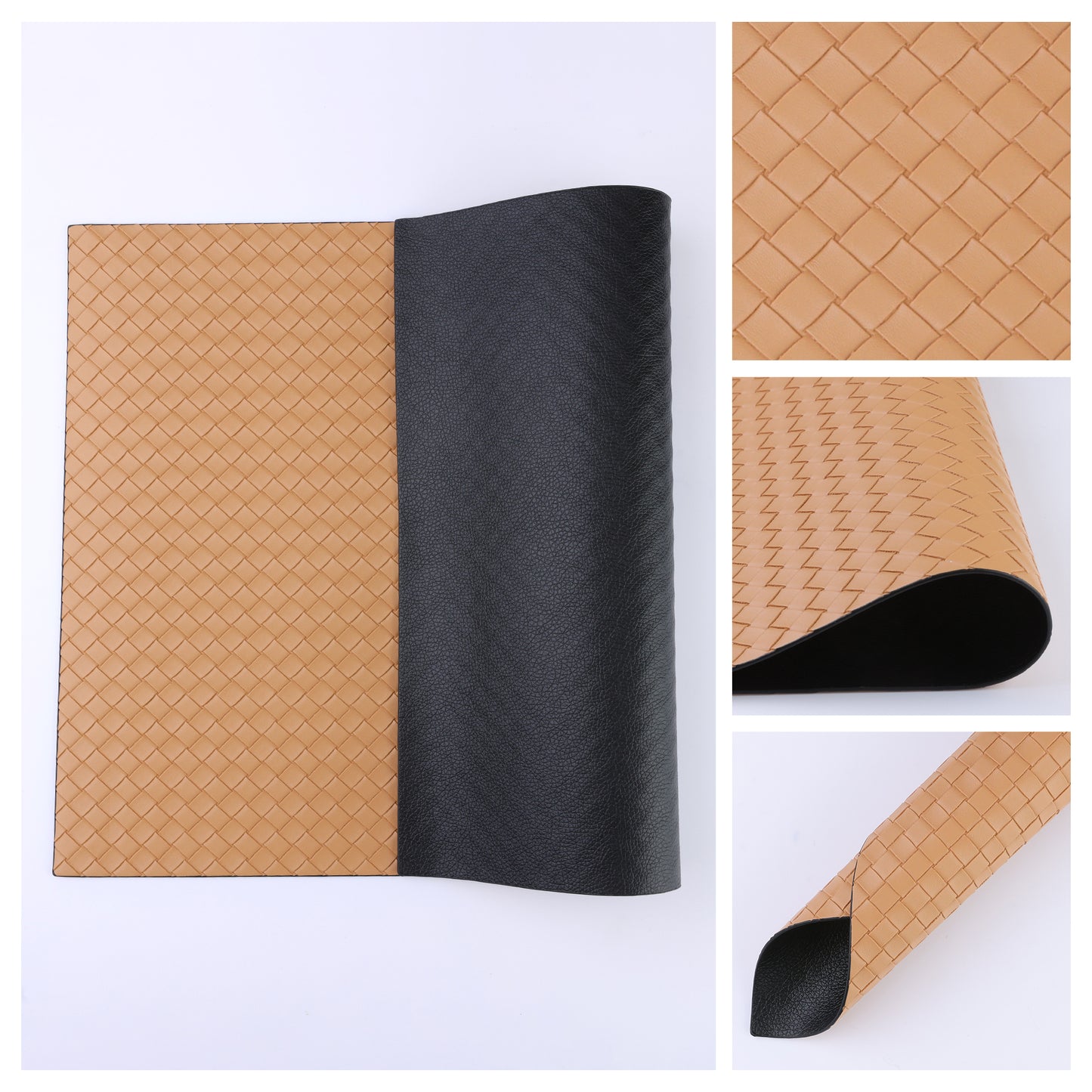Placemats Set of 6 Leather for Kitchen Dining Table Decor Heat Resistant 17*12in
