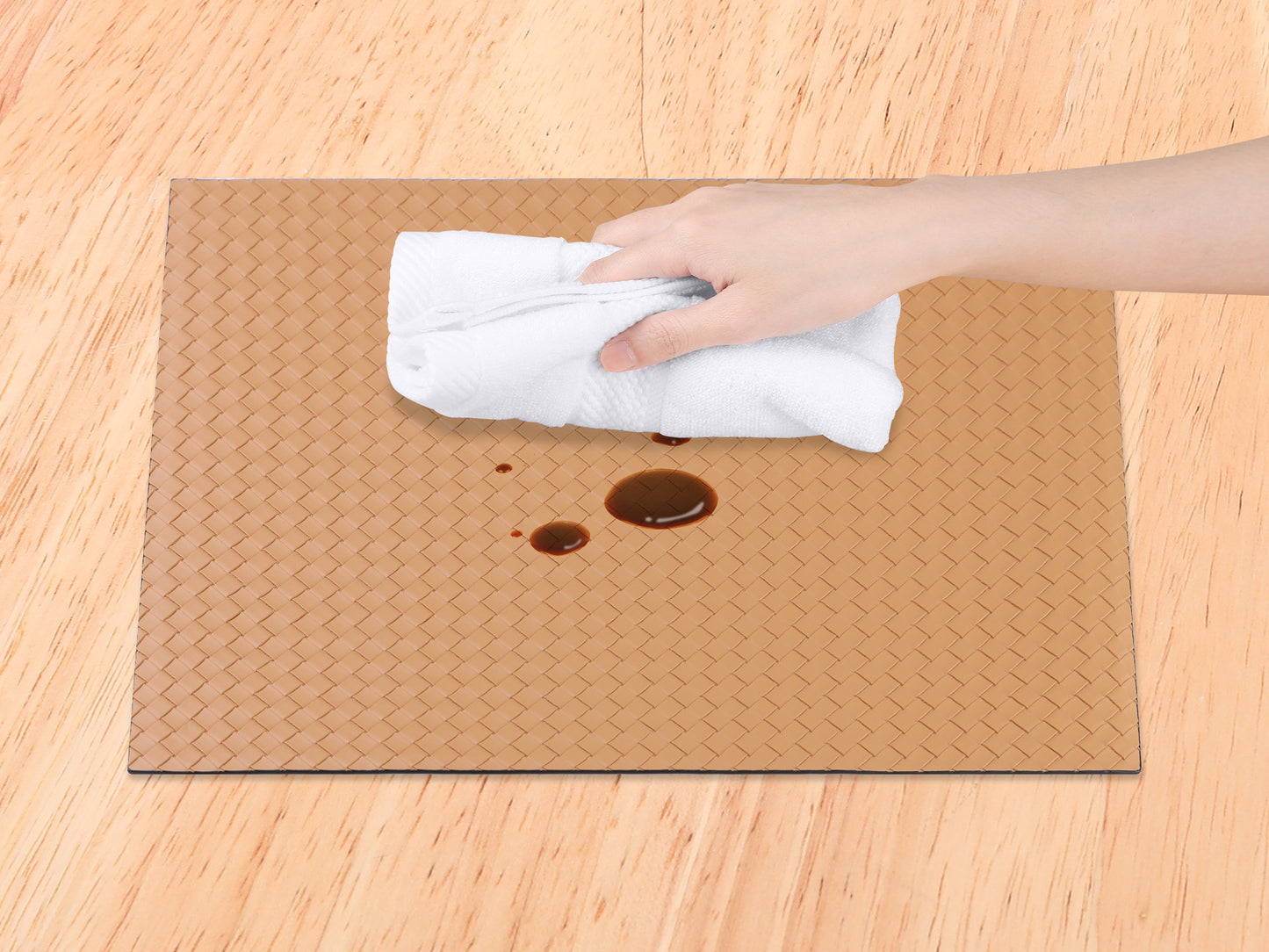 Placemats Set of 6 Leather for Kitchen Dining Table Decor Heat Resistant 17*12in